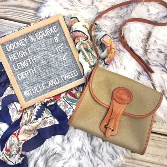 Dooney & Bourke Handbags - Vintage Dooney & Bourke ESSEX taupe AWL crossbody